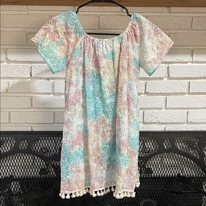 Isobella & Chloe Multicolor Floral Dress with Tassel Trim